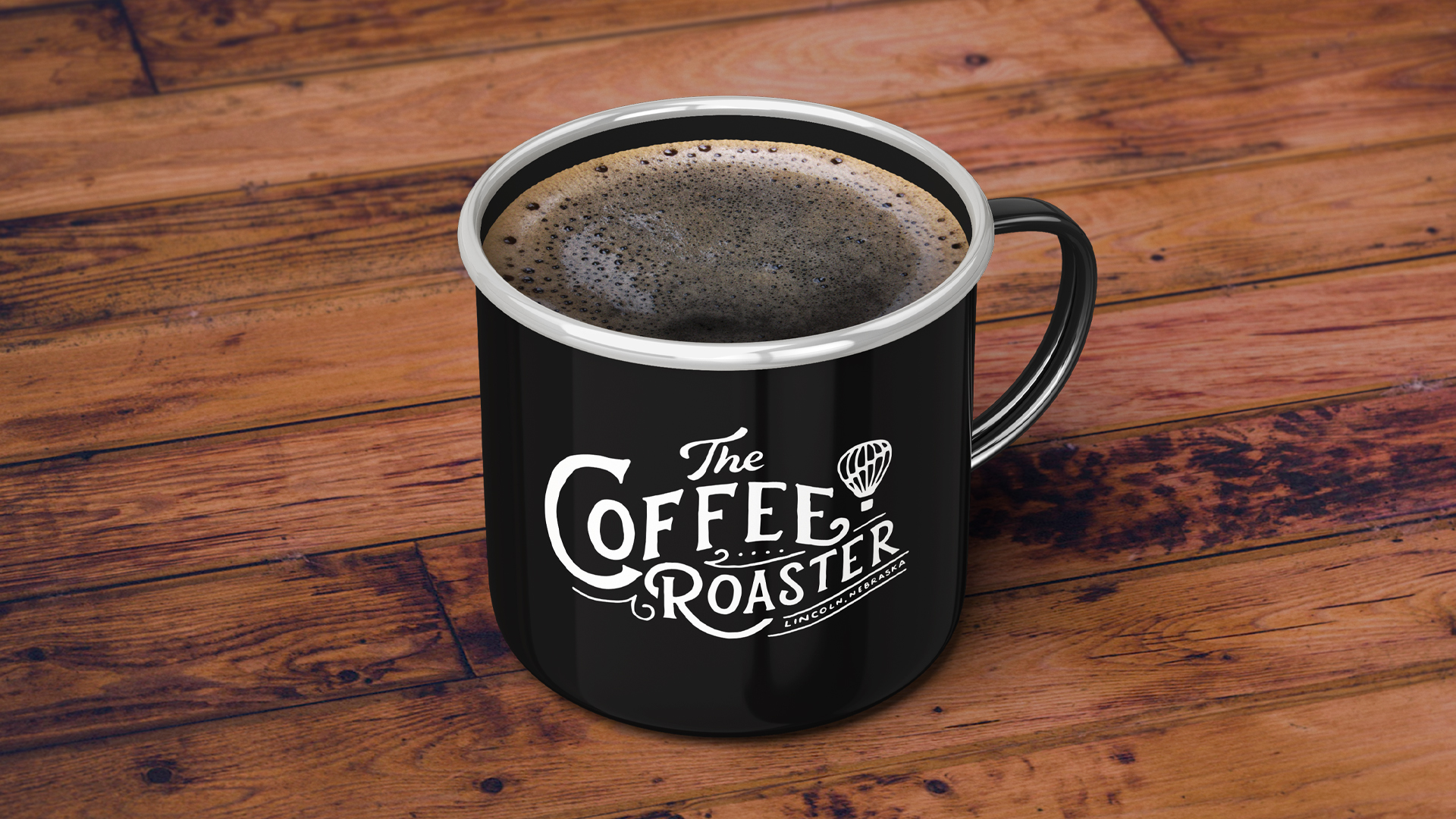 The Coffee Roaster mug with black coffee