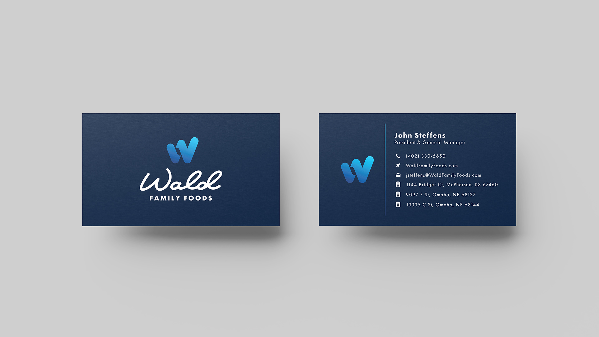 Wald Family Foods business card