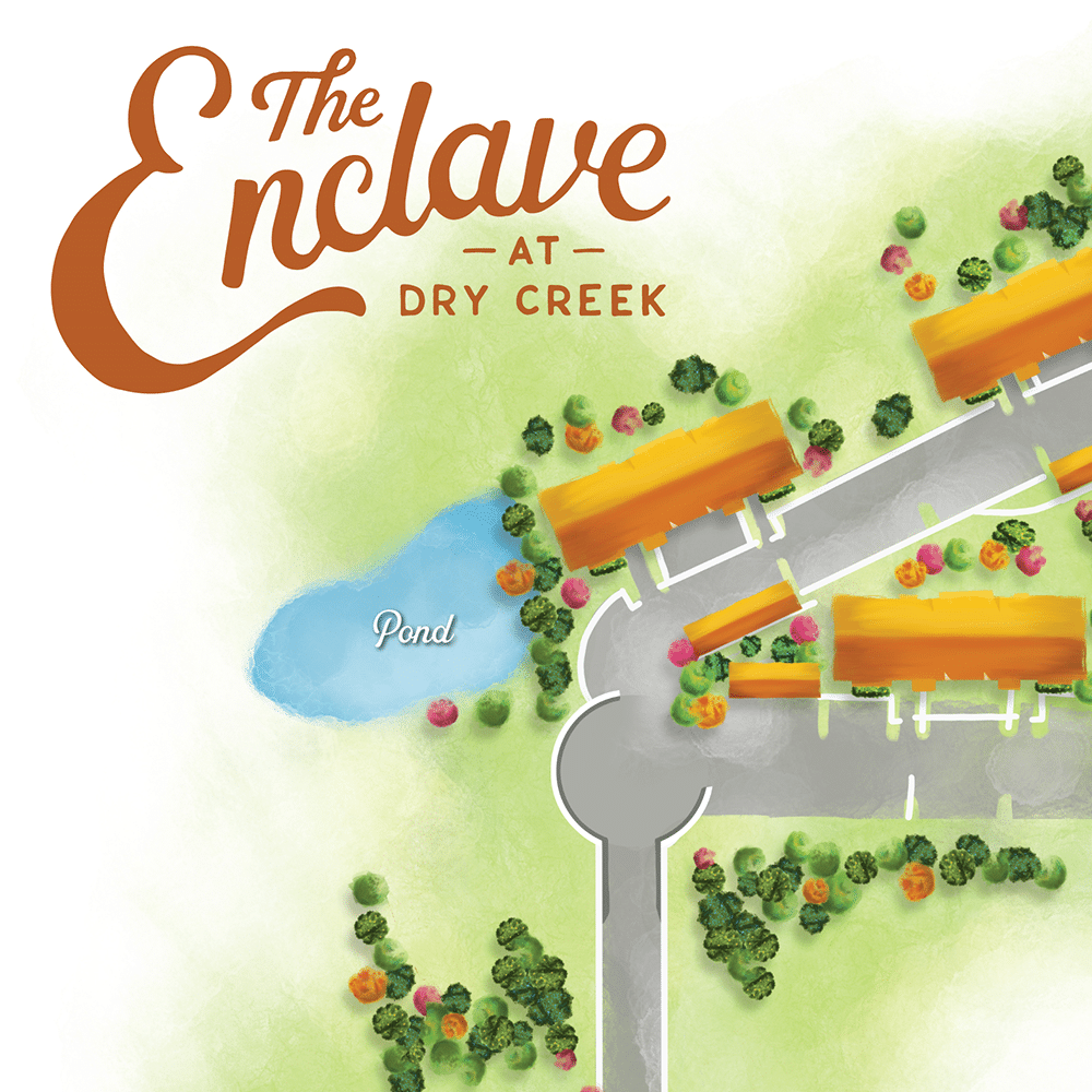Part of functional map for Enclave at Dry Creek apartments